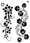 Preview: Schablone mit floralen Blütenzweigen DIN A 4