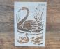 Preview: Schablone Schwan mit 2 Enten DIN A 4
