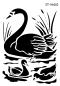 Preview: Schablone Schwan mit 2 Enten DIN A 4