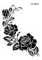 Preview: Schablone mit Rosenzweig und Blüten DIN A 4
