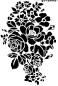 Mobile Preview: Schablone Blumenstrauß mit Rosen DIN A 4