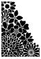 Preview: Schablone mit floralem Eckornament DIN A 4