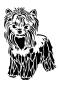 Preview: Schablone mit Malteser Hund DIN A 4