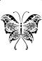 Mobile Preview: Schablone mit großem Schmetterling DIN A 4