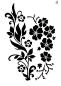 Preview: Schablone mit 2 floralen Blütenzweigen DIN A 4