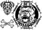 Preview: Schablone Bulldogge Club Fighting DIN A 4