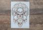 Preview: Schablone mit Totenkopf Collage DIN A 4