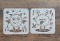 Preview: Set mit 2 Schablonen kleine Monster (1) 15x15cm