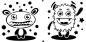 Preview: Set mit 2 Schablonen kleine Monster (3) 15x15cm