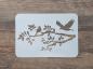 Preview: Schablone mit Vogel mit Zweig DIN A 4