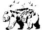Preview: Malschablone Eisbär mit Vögeln DIN A 4