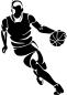 Preview: Basketballspieler mit Ball DIN A 4
