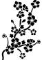 Preview: Schablone mit floralen Blütenzweigen DIN A 4