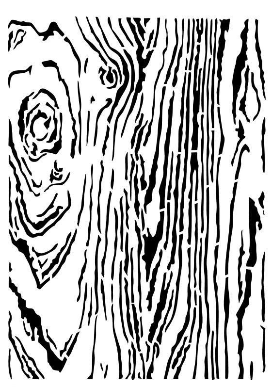 Schablone mit Holzstruktur II Muster DIN A 4
