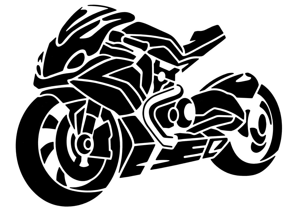 Schablone sportliches Motorrad DIN A 4