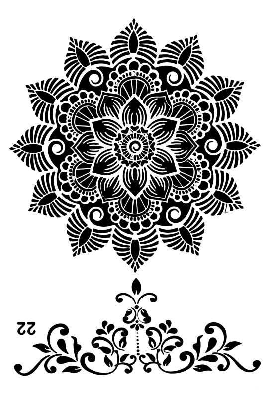 Mandala Schablone Stencil