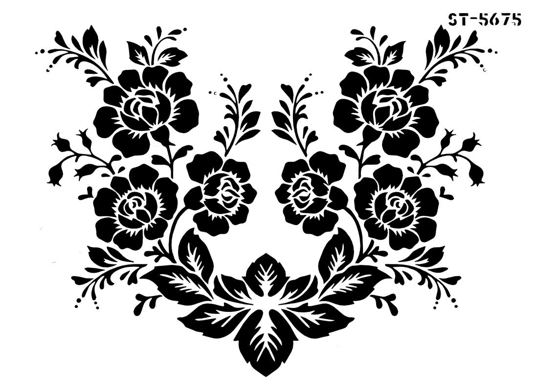 Schablone Blumen Arrangement Gesteck DIN A 4