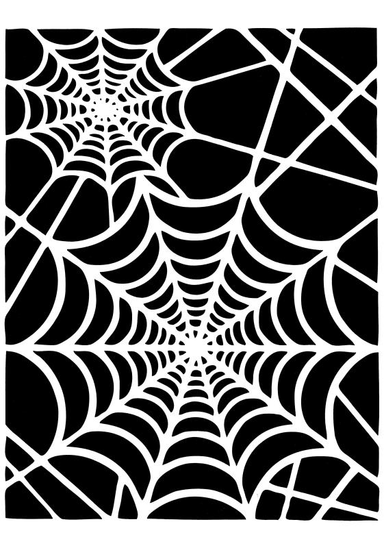 Schablone mit Spinnennetzmuster DIN A 4