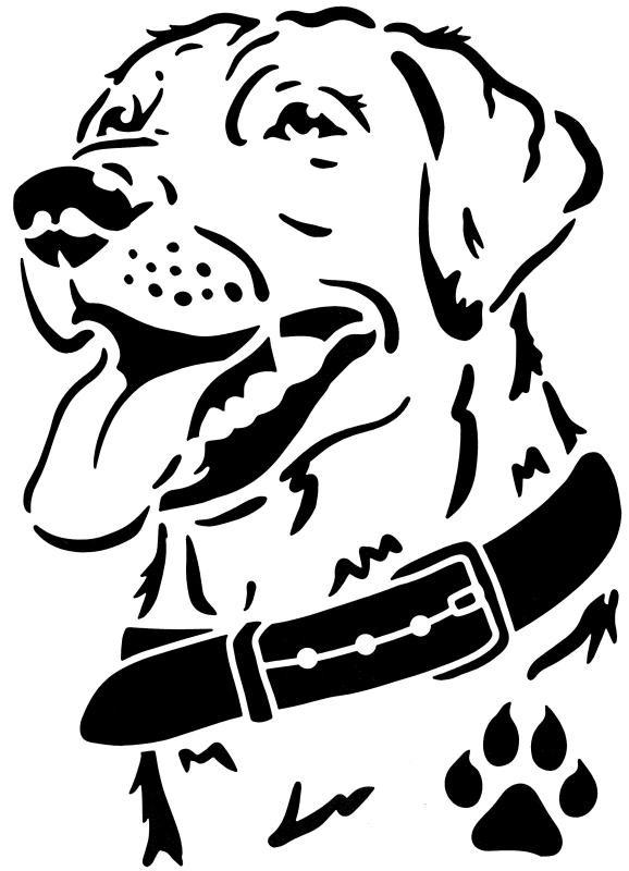 Schablone Hund Labrador DIN A 4