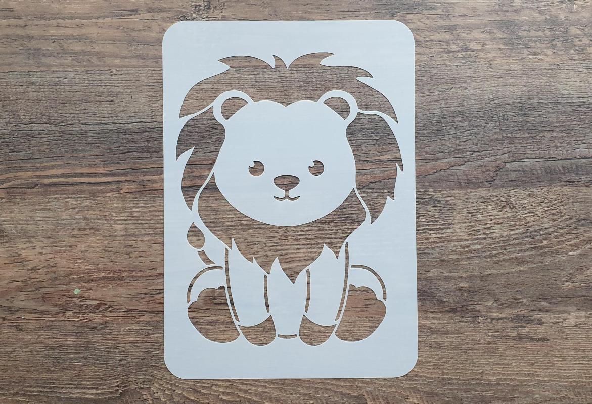 Malschablone süßer Löwe DIN A 4