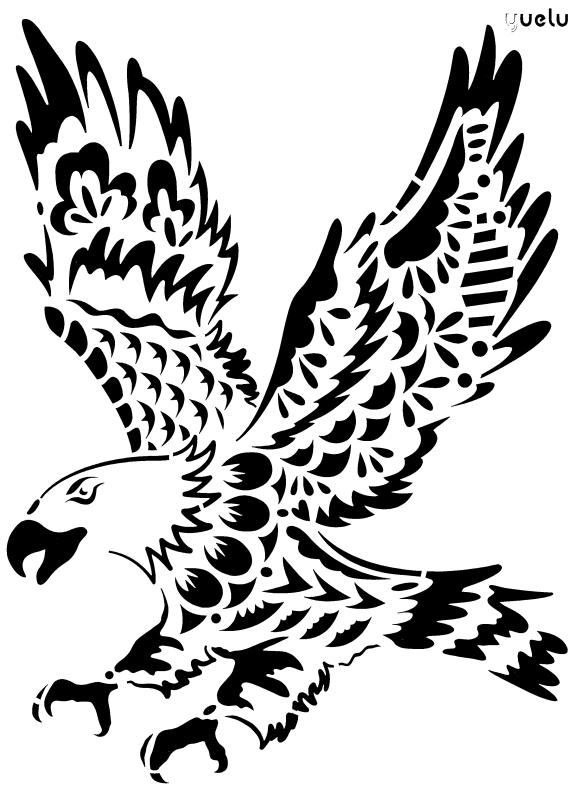 Schablone Adler im Beuteflug DIN A 4