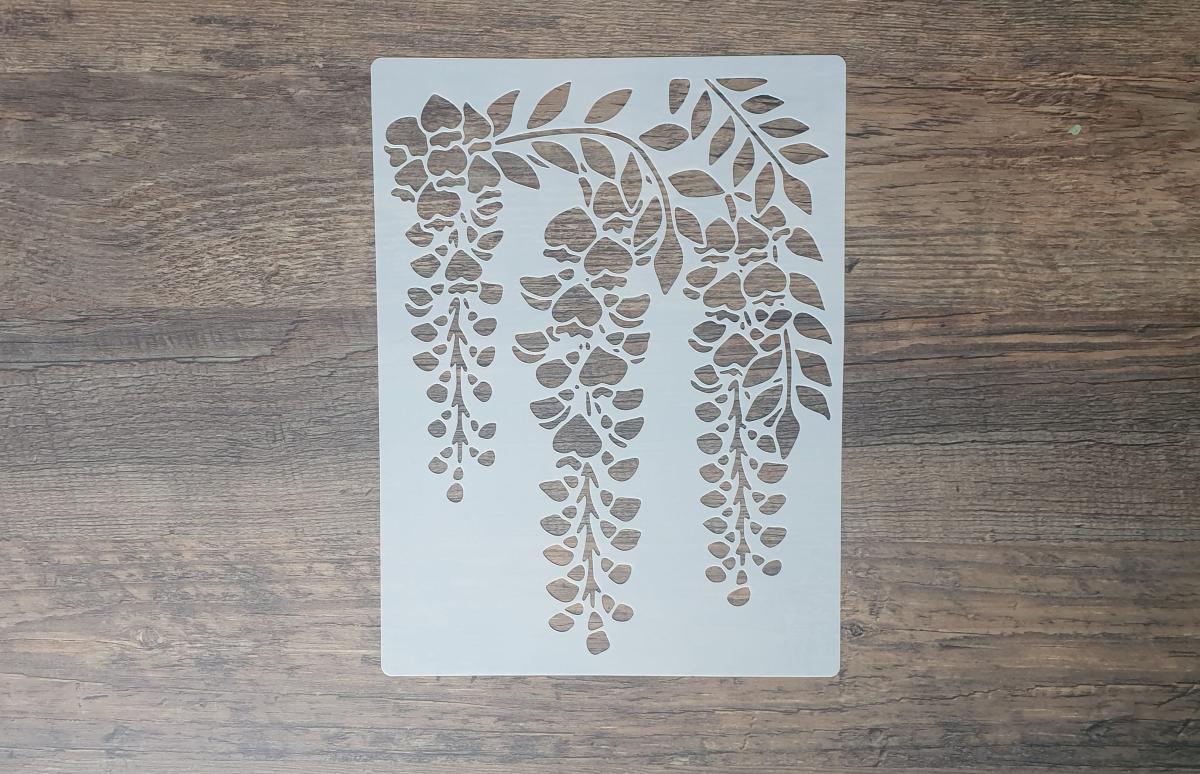 Schablone Blütenranken Blüte in DIN A 4