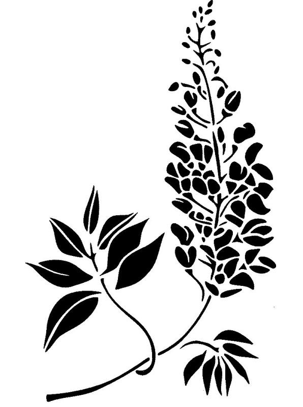 Schablone Blütenranke Blüte in DIN A 4