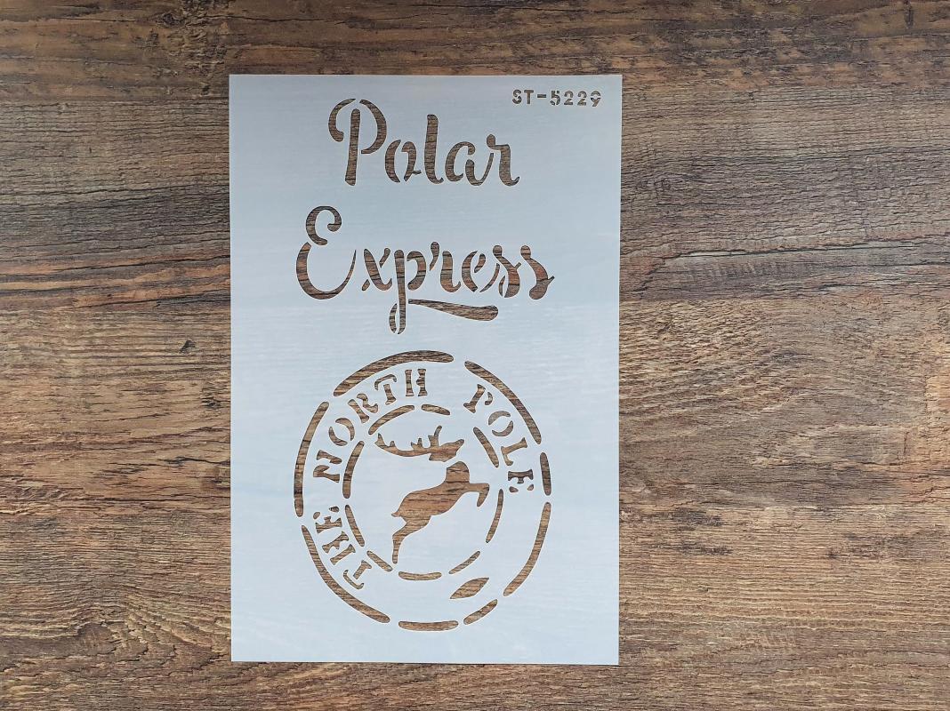 Malschablone Weihnachten Polar Express DIN A 4