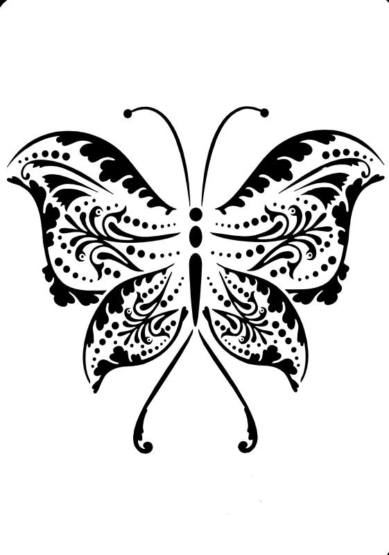 Schablone mit großem Schmetterling DIN A 4