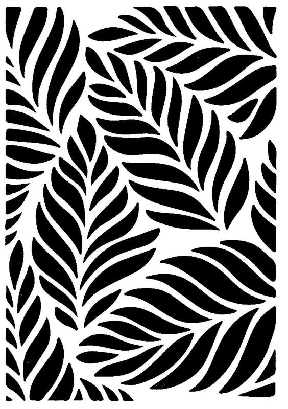 Schablone mit Blättermuster vollflächig DIN A 4