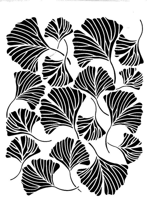 Ginkgoblätter Schablone