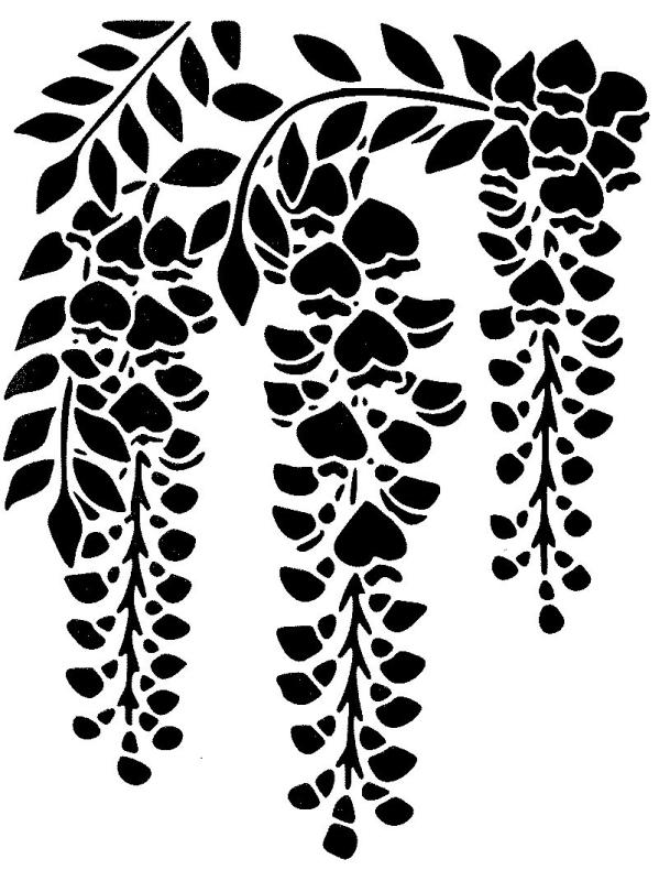 Schablone Blütenranken Blüte in DIN A 4