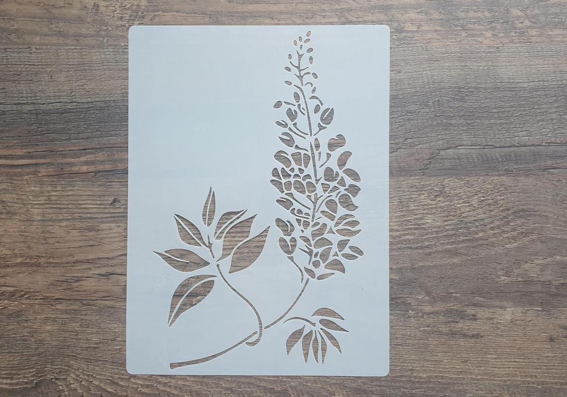 Schablone Blütenranke Blüte in DIN A 4