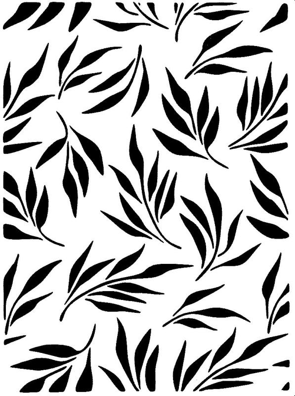 Schablone mit Blättermuster vollflächig DIN A 4