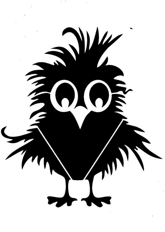 Schablone Vögel witzig
