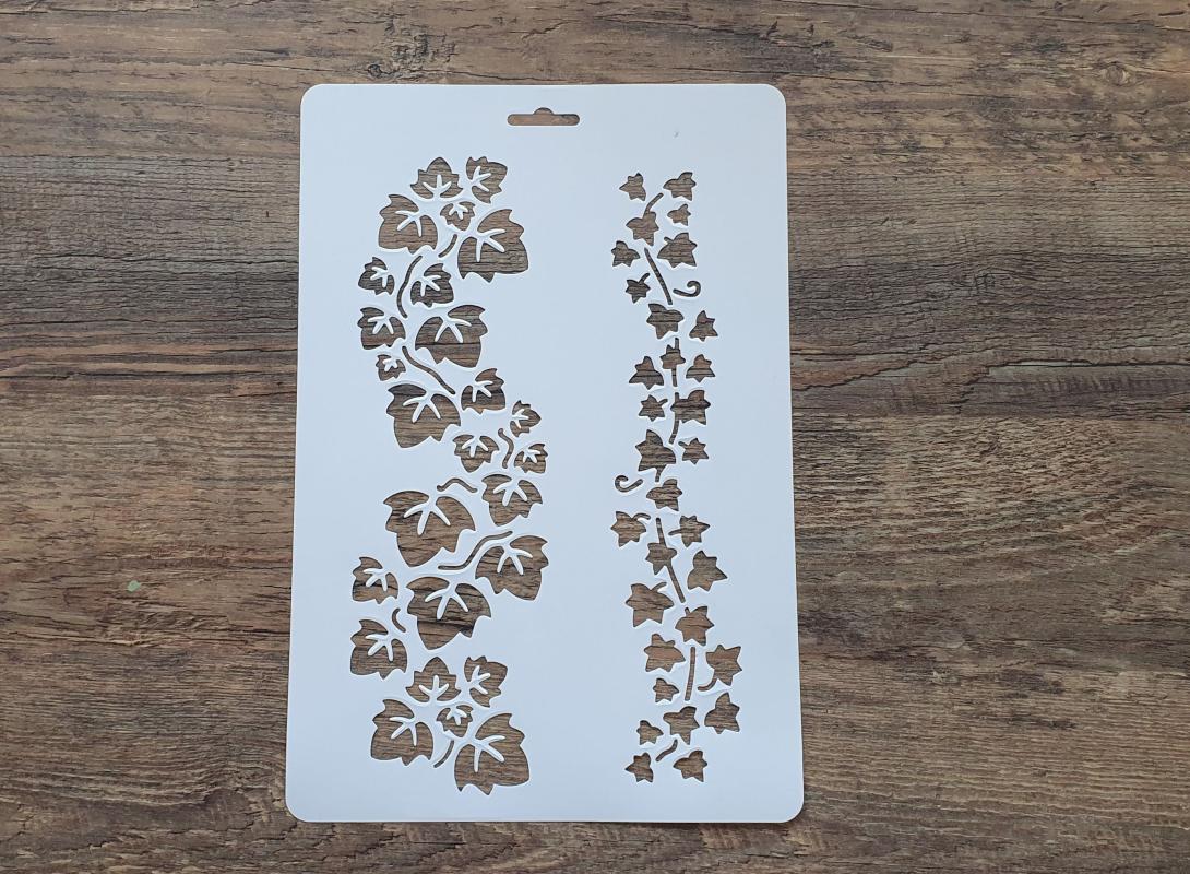 Schablone mit Blätterranke Efeuranke DIN A 4