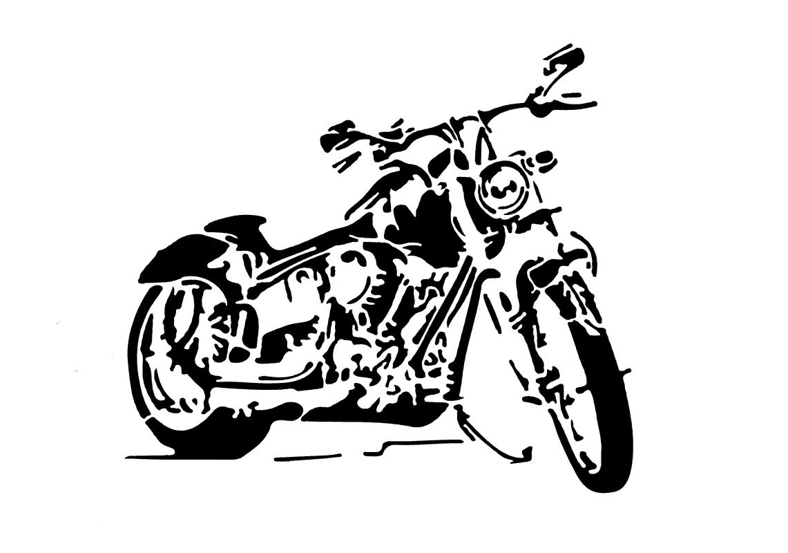 Schablone Motorrad