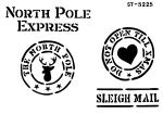 Schablone Weihnachten North Pole Express DIN A 4