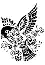 Malschablone fliegender Vogel DIN A 4