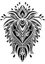 Schablone mit Tropfen Ornament DIN A 4