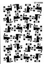 Schablone mit Grafikmuster DIN A 4