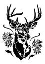 Schablone Hirsch mit Edelweiss DIN A 4