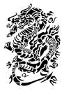 Schablone Drache