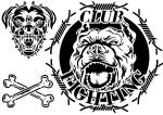 Schablone Bulldogge Club Fighting DIN A 4