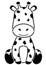 Malschablone süße Giraffe DIN A 4