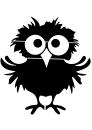 Schablone Vögel witzig